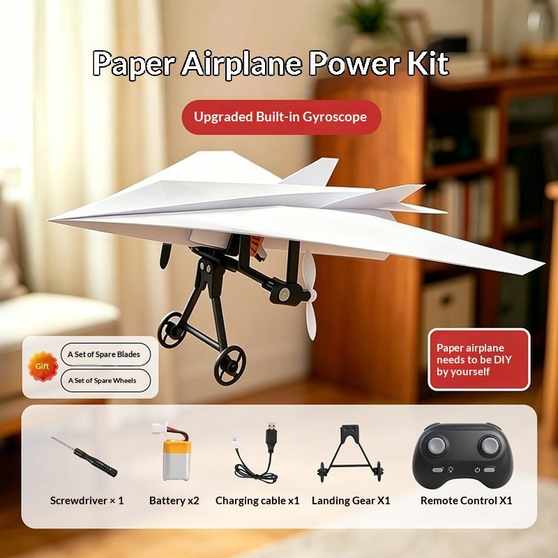 Modelo de Avión de Papel Controlado a Distancia DIY