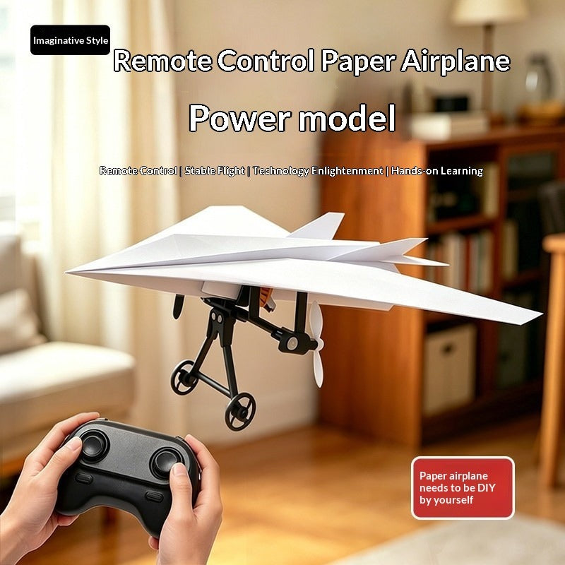 Modelo de Avión de Papel Controlado a Distancia DIY