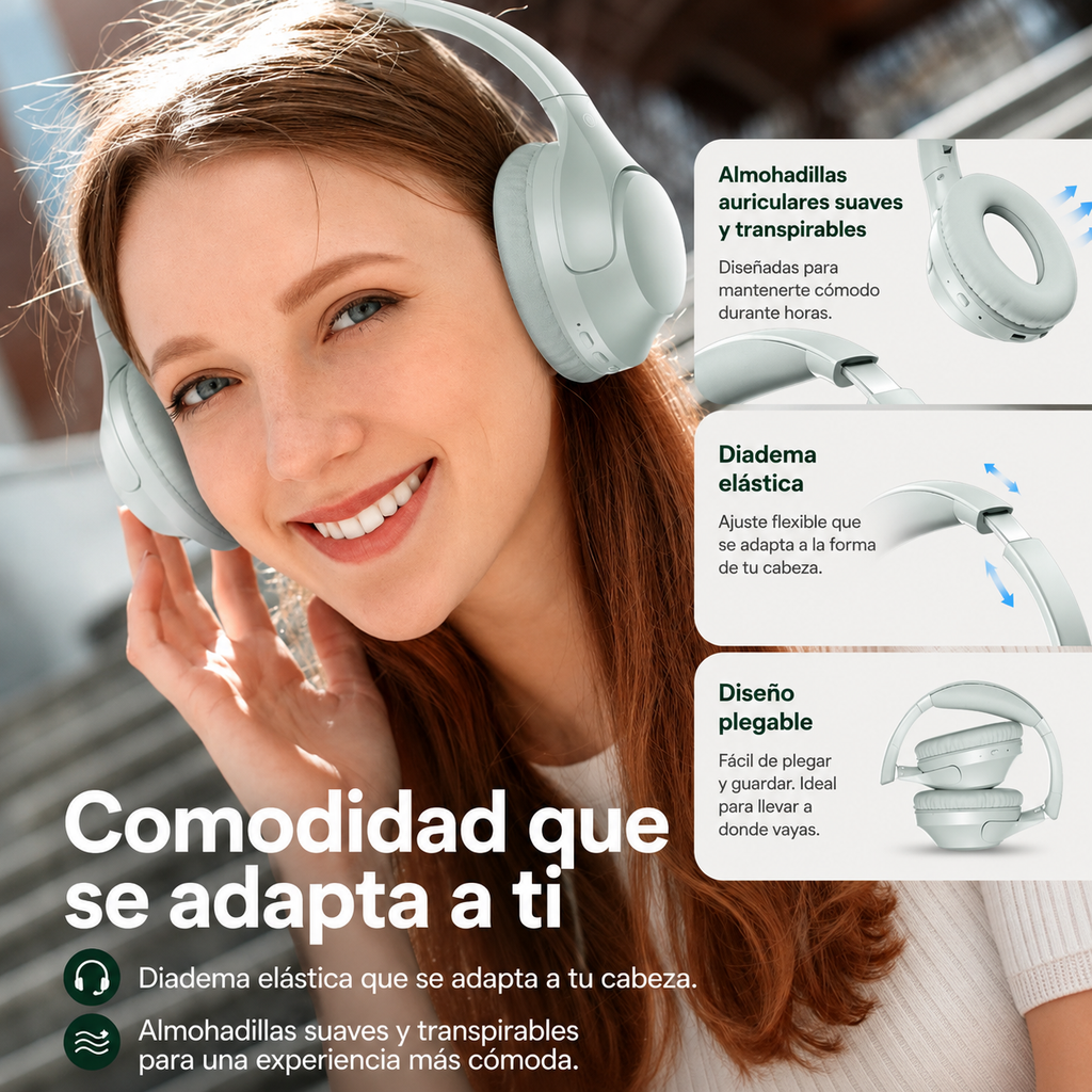 QCY H2 – Audífonos Inalámbricos con Sonido Estéreo HiFi